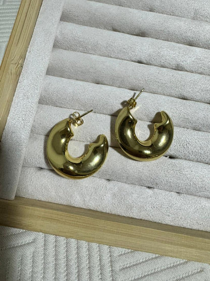 Argollas Chunky Doradas