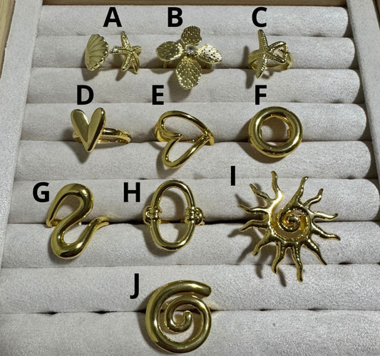 Anillo Chunky Dorado